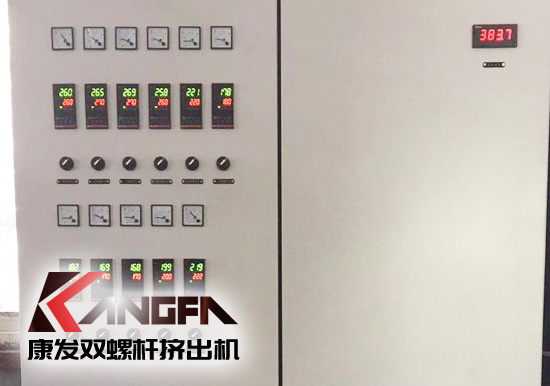 標準化全新雙螺桿擠出造粒機組滿負荷運轉,擠出的可靠運行、滿足多樣工藝要求